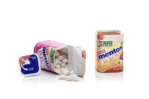 Mentos cardboard packaging